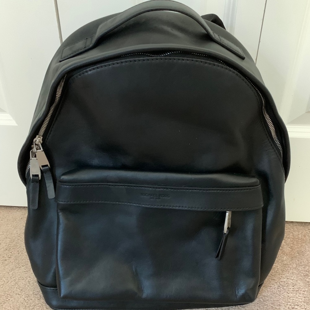 Michael Kors Black Leather Backpack